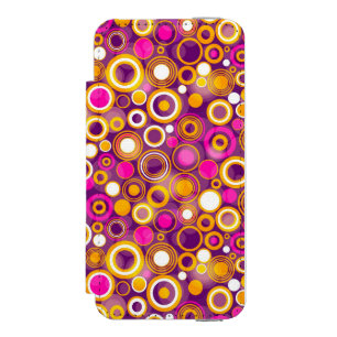 Lila Punkte-Muster Incipio Watson™ iPhone 5 Geldbörsen Hülle