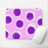 Lila Punkte-Muster Mousepad (Mit Mouse)