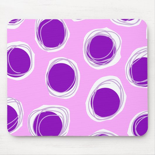Lila Punkte-Muster Mousepad (Vorne)