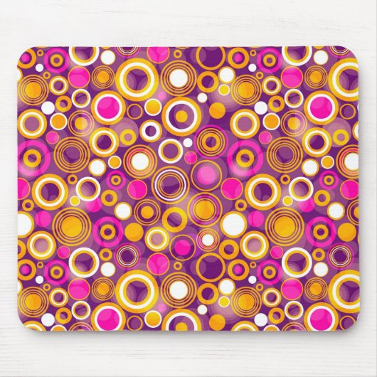 Lila Punkte-Muster Mousepad (Vorne)