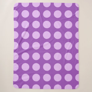 Lila Punkte-Muster Sherpadecke