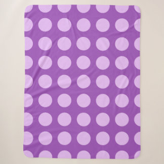 Lila Punkte-Muster Sherpadecke