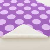Lila Punkte-Muster Sherpadecke (3/4)