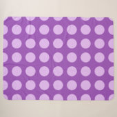 Lila Punkte-Muster Sherpadecke (Vorderseite (Horizontal))