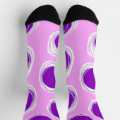 Lila Punkte-Muster Socken (Oben)