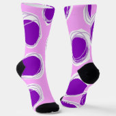 Lila Punkte-Muster Socken (Gewinkelt)