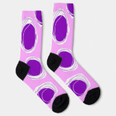 Lila Punkte-Muster Socken (Rechts)