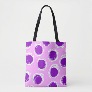 Lila Punkte-Muster Tasche