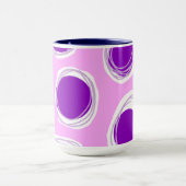 Lila Punkte-Muster Tasse (Zentrum)