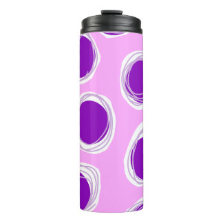 Lila Punkte-Muster Thermosbecher