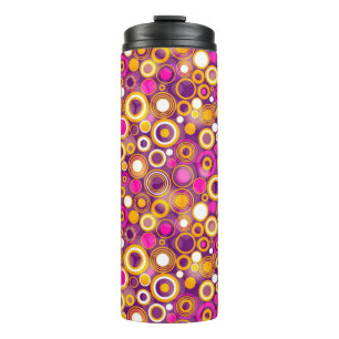 Lila Punkte-Muster Thermosbecher