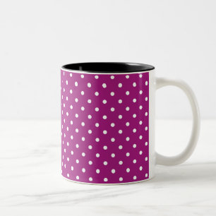 Lila Punkte Muster Zweifarbige Tasse