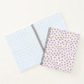 Lila Punkte Preppy moderne Druckstellen Notizblock (Innenseite)