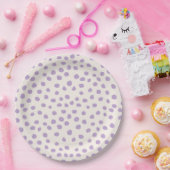 Lila Punkte Preppy moderne Druckstellen Pappteller (Party)