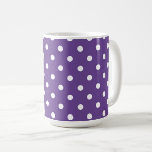 Lila Punkte-Weißer-Elefant-Geschenktasse Kaffeetasse