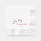 Lila Pur Hochzeit Serviette (Vorderseite)