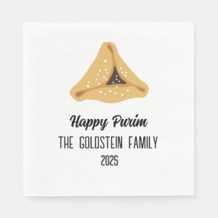 Lila Purim Hamentashen Familienname Serviette