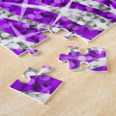 Lila Puzzlespiel GlitzZebra Puzzle (Seite)