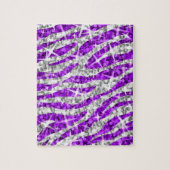 Lila Puzzlespiel GlitzZebra Puzzle (Vertikal)