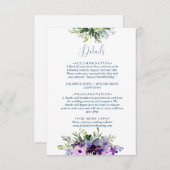 Lila QR-Code Begleitkarte (Vorne/Hinten)