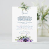 Lila QR-Code Begleitkarte (Stehend Vorderseite)