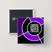 lila QR-Code Button (Vorne & Hinten)