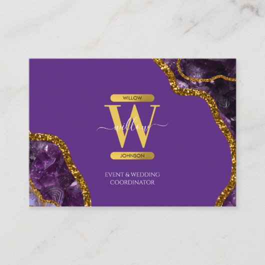 Lila QR-Code für den Glitzer Visitenkarte (Vorderseite)