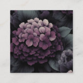 Lila QR-Code für Moody Floral Begleitkarte (Rückseite)