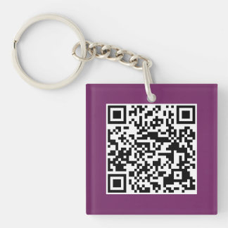 Lila QR CODE kundenspezifische Schlüsselkette Schlüsselanhänger