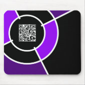 lila QR-Code Mousepad (Vorne)