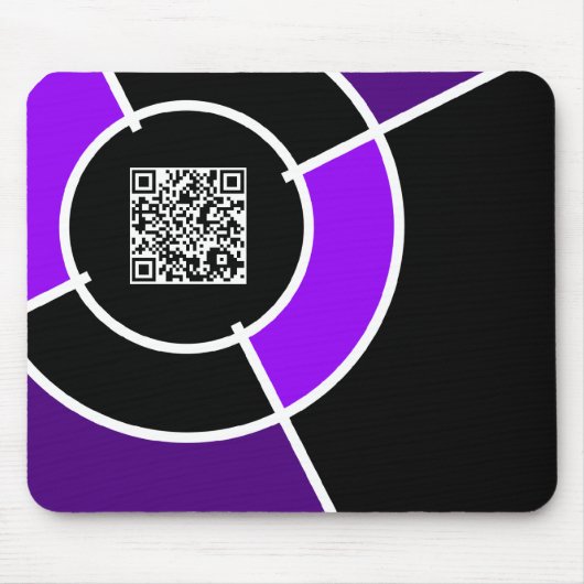 lila QR-Code Mousepad (Vorne)