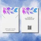 Lila QR-Code-Netzwerkkarte für Wasserfarbe