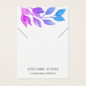 Lila QR-Code-Netzwerkkarte für Wasserfarbe (Vorderseite)