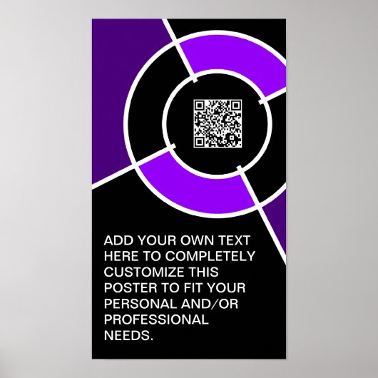 lila QR-Code Poster (Vorne)