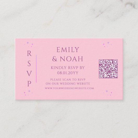 Lila QR-Code-UAWG Begleitkarte (Vorderseite)