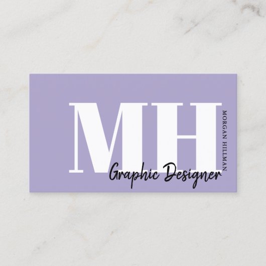 Lila QR-Code Visitenkarte (Vorderseite)