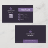 Lila QR-Code-Visitenkarten 23-er-Paket mit 100 Visitenkarte (Vorne/Hinten)