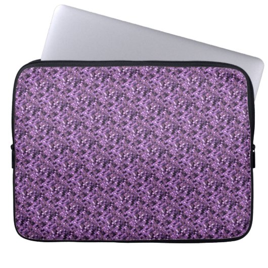 Lila Quadrat Laptopschutzhülle (Vorderseite)