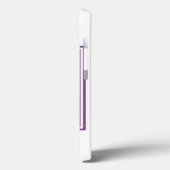 Lila-Quadrat-Monogramm Case-Mate iPhone Hülle (Rückseite / Links)