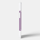 Lila-Quadrat-Monogramm Case-Mate iPhone Hülle (Rückseite / Rechts)