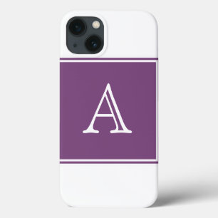 Lila-Quadrat-Monogramm Case-Mate iPhone Hülle