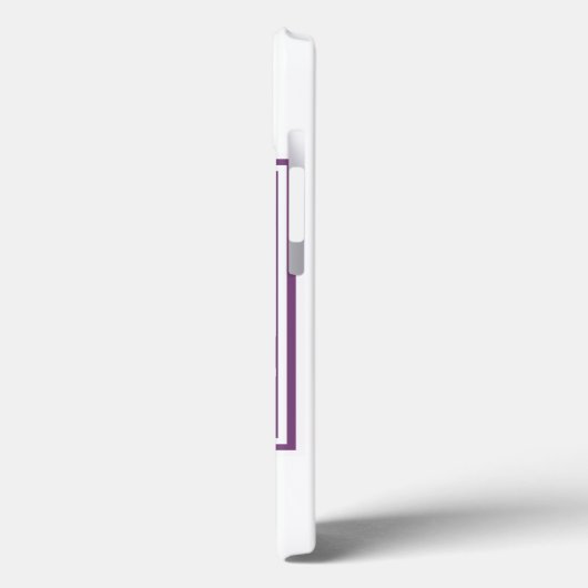 Lila-Quadrat-Monogramm Case-Mate iPhone Hülle (Rückseite / Links)