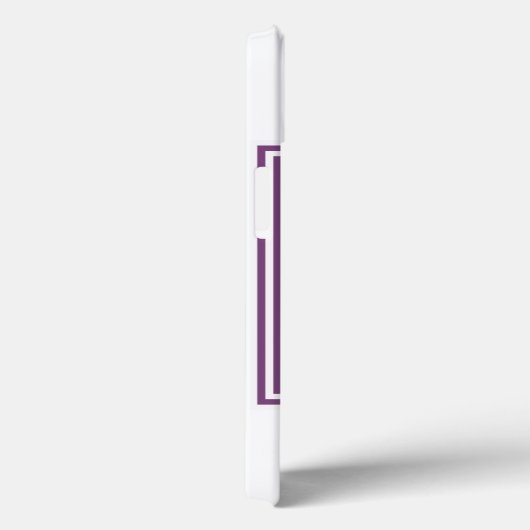 Lila-Quadrat-Monogramm Case-Mate iPhone Hülle (Rückseite / Rechts)