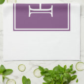 Lila-Quadrat-Monogramm-Handtuch Handtuch (Gefaltet)