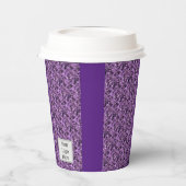 Lila Quadrat Pappbecher (Links)