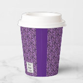 Lila Quadrat Pappbecher (Rechts)