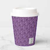 Lila Quadrat Pappbecher (Vorderseite)