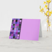 Lila Quadrat Single Border Karte (Gelbe Blume)