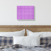 Lila Quadratmaschengitter Leinwanddruck (Insitu (Schlafzimmer))