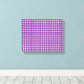 Lila Quadratmaschengitter Leinwanddruck (Insitu (Holzboden))